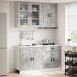 Unità Cucina PORTO 4 pcs Grigio Cemento Legno ingegnerizzato