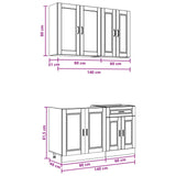 Unità Cucina PORTO 4 pcs Grigio Cemento Legno ingegnerizzato
