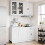 Unità Cucina PORTO 4 pcs Bianco Lucido Legno ingegnerizzato