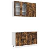 Unità Cucina PORTO 4 pcs Rovere Fumo Legno ingegnerizzato