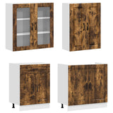 Unità Cucina PORTO 4 pcs Rovere Fumo Legno ingegnerizzato