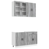 Unità Cucina PORTO 4 pcs Sonoma grigio Legno ingegnerizzato