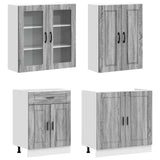 Unità Cucina PORTO 4 pcs Sonoma grigio Legno ingegnerizzato