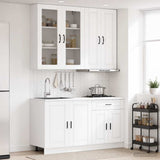 Unità Cucina PORTO 4 pcs Bianco Legno ingegnerizzato