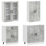 Unità Cucina PORTO 4 pcs Grigio Cemento Legno ingegnerizzato