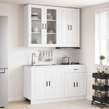 Unità Cucina PORTO 4 pcs Bianco Lucido Legno ingegnerizzato