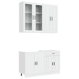 Unità Cucina PORTO 4 pcs Bianco Lucido Legno ingegnerizzato