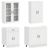 Unità Cucina PORTO 4 pcs Bianco Lucido Legno ingegnerizzato