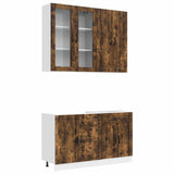 Unità Cucina PORTO 4 pcs Rovere Fumo Legno ingegnerizzato