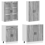 Unità Cucina PORTO 4 pcs Sonoma grigio Legno ingegnerizzato