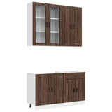 Unità Cucina PORTO 4 pcs Rovere Marrone Legno ingegnerizzato