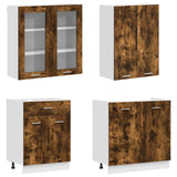 Unità Cucina LYON 4 pcs Rovere Fumo Legno ingegnerizzato