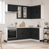 Unità Cucina LUCCA 8 pcs Nero Legno ingegnerizzato