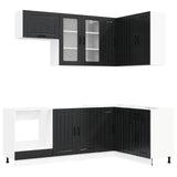 Unità Cucina LUCCA 8 pcs Nero Legno ingegnerizzato