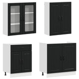 Unità Cucina LUCCA 8 pcs Nero Legno ingegnerizzato