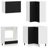 Unità Cucina LUCCA 8 pcs Nero Legno ingegnerizzato