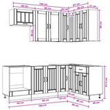 Unità Cucina LUCCA 8 pcs Nero Legno ingegnerizzato