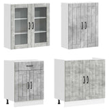 Unità Cucina LUCCA 8 pcs Grigio Cemento Legno ingegnerizzato