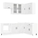 Unità Cucina LUCCA 8 pcs Bianco Lucido Legno ingegnerizzato