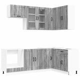 Unità Cucina LUCCA 8 pcs Sonoma grigio Legno ingegnerizzato