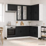 Unità Cucina LUCCA 8 pcs Nero Legno ingegnerizzato