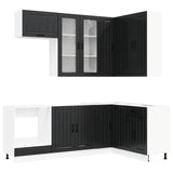 Unità Cucina LUCCA 8 pcs Nero Legno ingegnerizzato