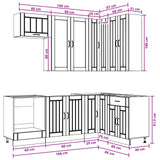 Unità Cucina LUCCA 8 pcs Nero Legno ingegnerizzato