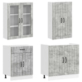Unità Cucina LUCCA 8 pcs Grigio Cemento Legno ingegnerizzato