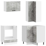 Unità Cucina LUCCA 8 pcs Grigio Cemento Legno ingegnerizzato