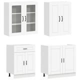Unità Cucina PORTO 8 pcs Bianco Legno ingegnerizzato