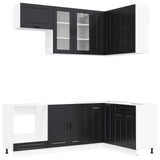 Unità Cucina PORTO 8 pcs Nero Legno ingegnerizzato
