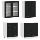 Unità Cucina PORTO 8 pcs Nero Legno ingegnerizzato