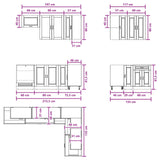Unità Cucina PORTO 8 pcs Grigio Cemento Legno ingegnerizzato