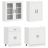 Unità Cucina PORTO 8 pcs Bianco Lucido Legno ingegnerizzato