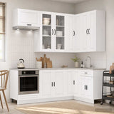 Unità Cucina PORTO 8 pcs Bianco Legno ingegnerizzato