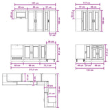 Unità Cucina PORTO 8 pcs Bianco Legno ingegnerizzato