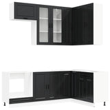 Unità Cucina PORTO 8 pcs Nero Legno ingegnerizzato