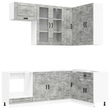 Unità Cucina PORTO 8 pcs Grigio Cemento Legno ingegnerizzato