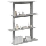 Scaffale da parete Grigio Cemento 100 x 20 x 126 cm