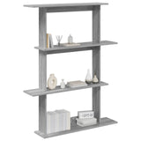 Scaffale da parete Sonoma grigio 100 x 20 x 126 cm