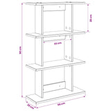 Scaffale da parete A parete Grigio 56 x 20 x 90 cm