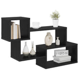 Mensola sospesa A parete Nero 87 x 20 x 55 cm