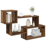 Mensola sospesa A parete Legno antico 87 x 20 x 55 cm