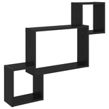 Scaffale da parete A parete Rovere Nero 91,5 x 15 x 76 cm