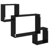 Scaffale da parete A parete Nero 91,5 x 15 x 76 cm