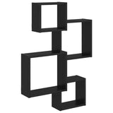 Mensole Cubo da Parete A parete Nero 64 x 13,5 x 91,5 cm