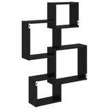 Mensole Cubo da Parete A parete Nero 64 x 13,5 x 91,5 cm