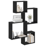 Mensole Cubo da Parete A parete Nero 64 x 13,5 x 91,5 cm