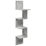 Scaffale da parete A parete Grigio Cemento 32 x 21 x 107 cm