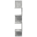 Scaffale da parete A parete Grigio Cemento 32 x 21 x 107 cm